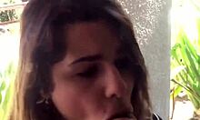 Crystina Rossi Poses in Lingerie, Fucking a Big Black Cock Toy Close-Up.