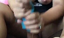 Crystina Rossi gives a footjob to the muscular guy in lingerie POV.