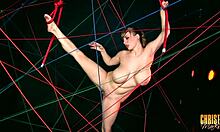 Christy Marks Strips Down and Masturbates Hard Surrounded by Tight Rope