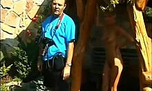 A lucky guy films the hottest salacious blonde getting laid during a photoshoot.