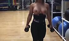 Crystina Rossi Works Out Topless And Horny!