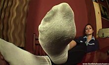 Guy Has to Sniff His Girlfriend's Socks and Feet