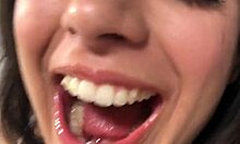 naughty teen girl gets into nasty perverted acts during sex with food