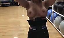 Crystina Rossi Works Out Topless And Horny!