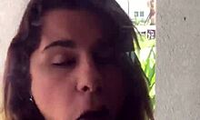 Crystina Rossi Poses in Lingerie, Fucking a Big Black Cock Toy Close-Up.