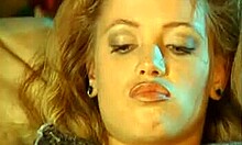 denim vest blonde spreads legs for big-dicked dude to fuck her outdoors