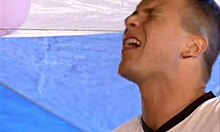 Short-Haired Blondie Takes Multiple Big Dicks in Outdoor Gangbang