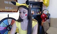 Teen 18+ in yellow onesie cosplay almost gets fucked 😏