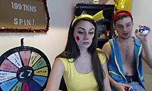 Teen 18+ in yellow onesie cosplay almost gets fucked 😏