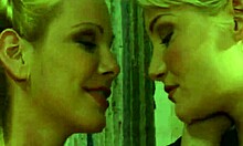 Two blond girlfriends devour each other's hairy pussies on bed!