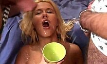 Blonde Girlfriend Masturbates with Toys for Facial Cum