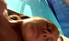 tanned blonde teen with grey eyes and big tits fingers her tight hole before getting viciously boned in doggystyle