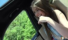 yo, check this fun teen gf stripping down in my car!