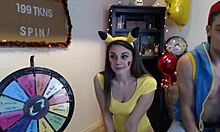 Teen 18+ in yellow onesie cosplay almost gets fucked 😏