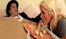 who ordered a large pizza with extra salami topping?