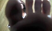 dark-haired milf being naughty in trample pov video