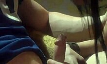 dark-haired amateur gf sucking dick and getting spit-roasted here