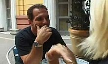 blond-haired amateur beauty sucking dick indoors while getting fucked