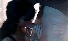 Steamy Room Action with Dark-Haired Chick in Wild Scene