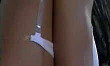 Dirty Brunette in White Lingerie Fingered and Titty Fucked