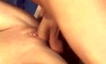 Stripper Heels And Fishnets Brunette Getting Her Tight Pussy Fucked