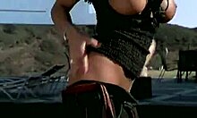 Sexy Brunette GF Strips Outdoors in Subtitled Porn