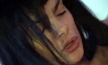 Hey, wanna see this dark-haired Italian slut with a hairy pussy go wild in interracial doggystyle? Got any kinks for close-up footjobs?