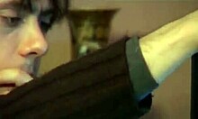 blonde milf in lingerie gets anal doggy fuck