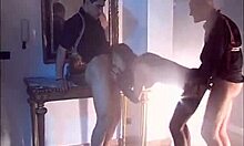 Steamy Room Action with Dark-Haired Chick in Wild Scene