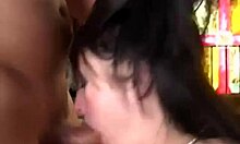 Pink Lingerie Dark-Haired Chick Sucking Dick And Getting Face-Fucked Hard