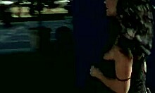 Sexy Brunette GF Strips Outdoors in Subtitled Porn