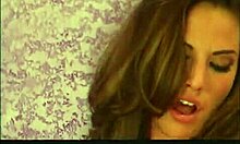 busty hottie sucks cock in tiny restroom