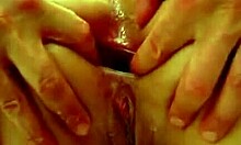 Blond-Haired Girlfriend Fingered and Anally Gaped