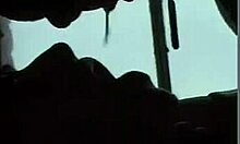 purple wig beauty gets naughty sucking dick on camera outdoors