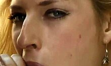 Blond Beauty with Saggy Tits Blows Dude Outdoors