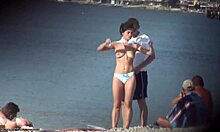 Ravishing Brunette Strips Off Bikini to Sunbathe Naked Outdoors