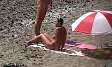 Hey, have you seen this HD voyeur clip of my tanned brunette girlfriend naked?