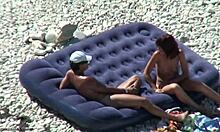 Leggy Babe Skinny Dipping Caught in a Voyeur Beach Video