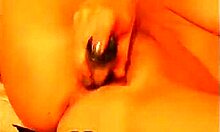 Busty Blonde Teases in Black Panties at Sauna