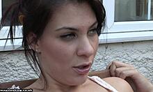 Dark-Haired Girlfriend Talks Dirty To The Camera!