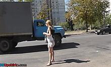 Hey, see this skirt-wearing seductress waiting at the bus stop?