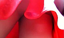Voyeur Peeks Under Mini Skirt