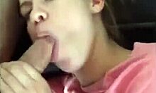 fun-loving blonde sucks big cock on cam