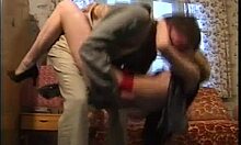 Amateur Blonde in Red Panties Brutally Fucked in Countryside