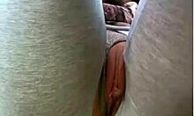 Ripped pants chick gets fingered in the street, close-up on her outie pussy