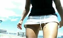 Blonde MILF Strips In Car