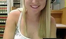 Blonde Babe Masturbates Publicly