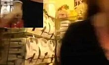 Kinky Glasses-Wearing Brunette GF Masturbates in Store Wearing Lingerie Like a Slut