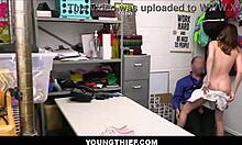 Very cute skinny teen 18+ shoplifter fucked by guard - melanie marie