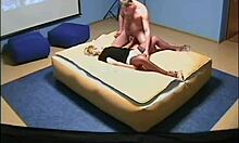 check this out, seductive blonde in stockings lazily blows her man... hot! 😍